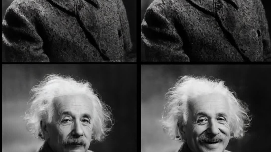 Albert Einstein picture to a video with emotions