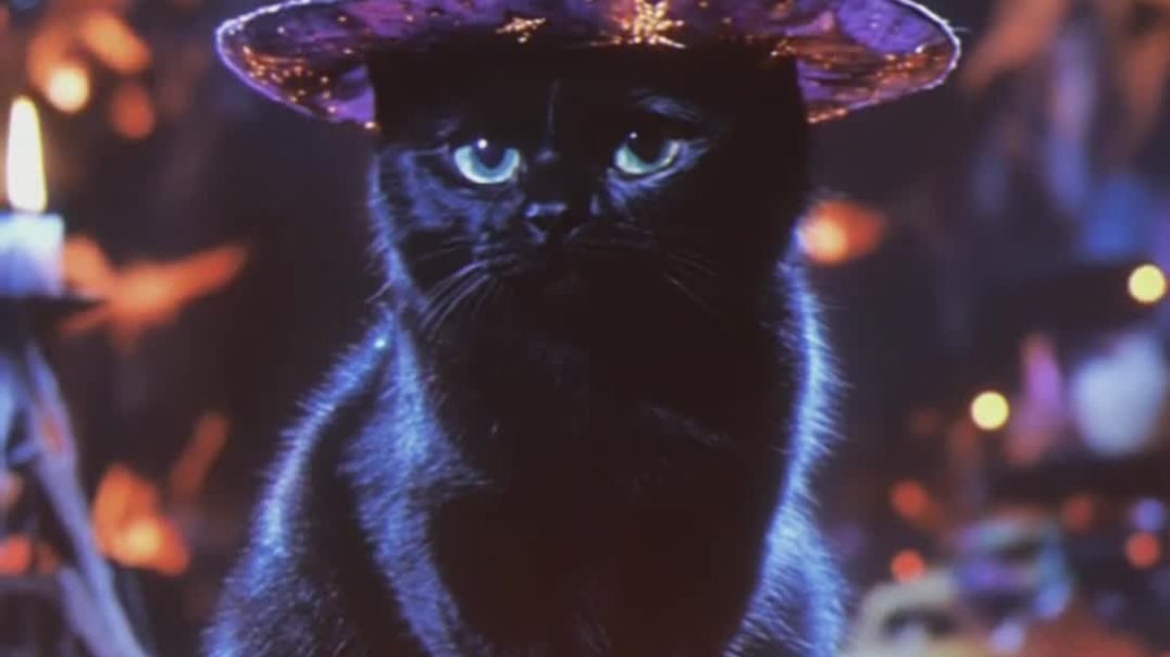 The wizard cat ready for Halloween