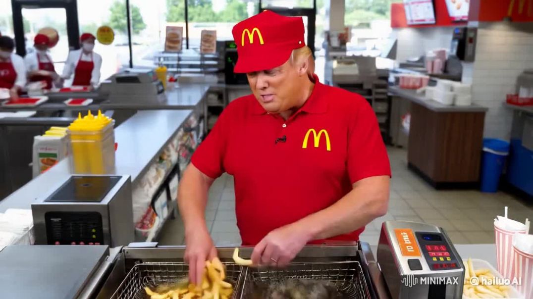 Footage of Donald Trump at MacDonalds